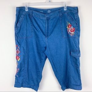 st john's bay plus size capris